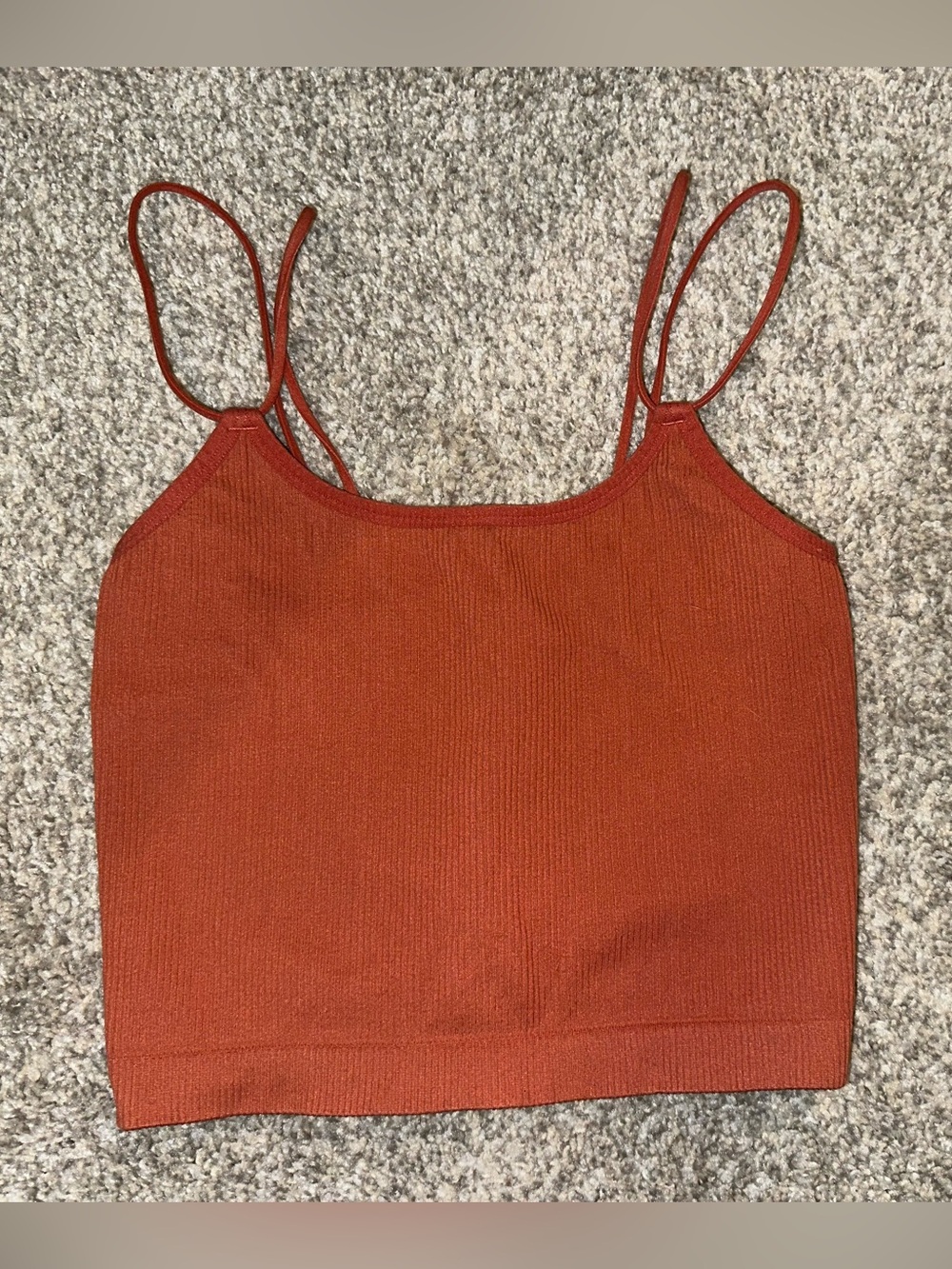 Women’s Colsie Coral Ribbed Crop Tank